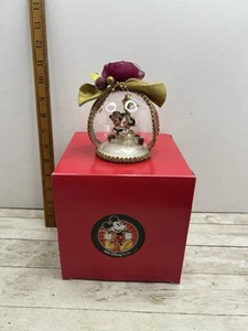 Disney Mickey Mouse & Minnie Victorian Christmas Tree Glass Ornament Free Post - Bild 1 von 9