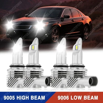 For Honda Accord 2003-2007 LED Headlight 4 Bulbs White High/Low Beam 9005 9006 A - Image 1 of 4