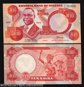 NIGERIA 10 NIARA P-25 2005 x 50 Pcs Lot BUNDLE EAGLE UNC PACK MONEY BANK NOTE - Picture 1 of 4