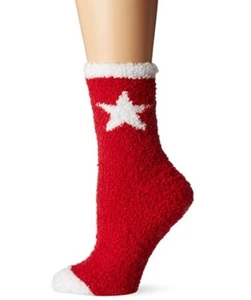-Calcetines Karen Neuburger súper suaves para mujer estrella roja carmesí talla única - Imagen 1 de 2