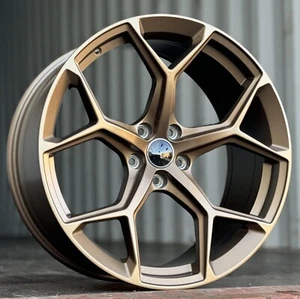 20” Wheels For Audi A4 A5 S4 A6 Q3 Q5 VW Passat 20x9 M 5x112 Bronze Rims - Picture 1 of 3