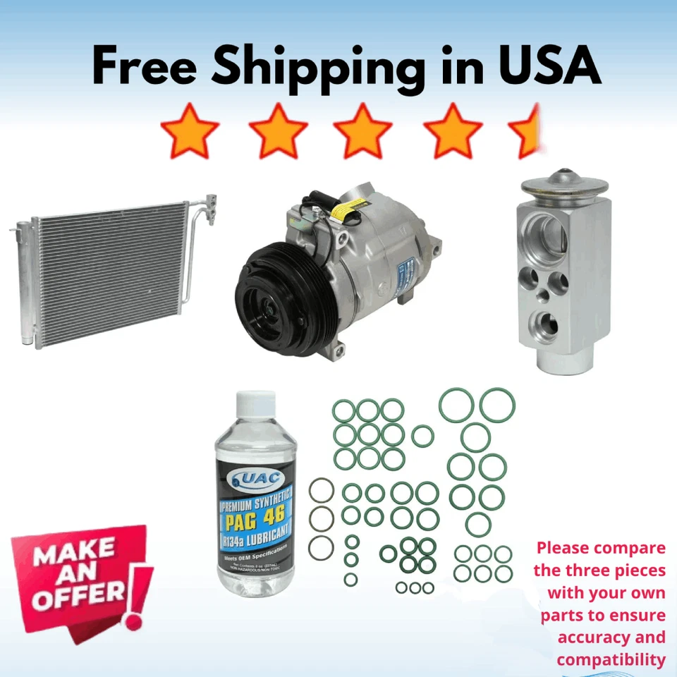 Compresor, condensador y válvula de aire acondicionado para BMW X5 2000-2003 Foto 1 de 1