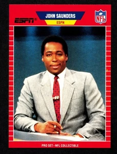 1989 PRO SET Announcer Collectible #8 JOHN SAUNDERS - *03 - Picture 1 of 2