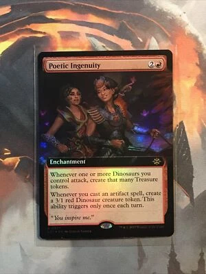 MTG Poetic Ingenuity FOIL Extended Art Lost Caverns of Ixalan LCI 0377 NM - Image 1 of 2