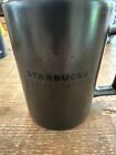 Starbucks 16oz Coffee Mug. Matte Dark Brown with dark lettering. 2016 