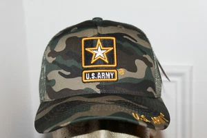 Official U.S. Army Service Veteran Camo Hat/Cap New with Tags ! Adjustable Hat  - Picture 1 of 8