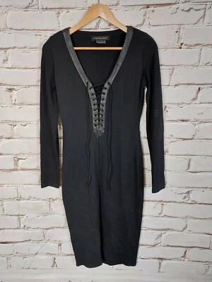 Isabel De Pedro women's dress robe dress Vestido Abito size D36 black stretch Foto 1 de 4