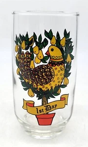 ThriftCHI ~ 12 Days of Christmas Vintage Drinking Glass - 1st Day - Picture 1 of 5