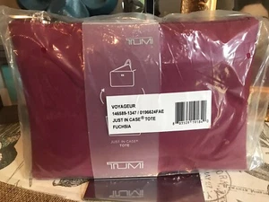 Tumi JUST IN CASE Tote FUSCHIA Dark PINK Lightweight Packable NWOT ONLY 1 - Picture 1 of 2