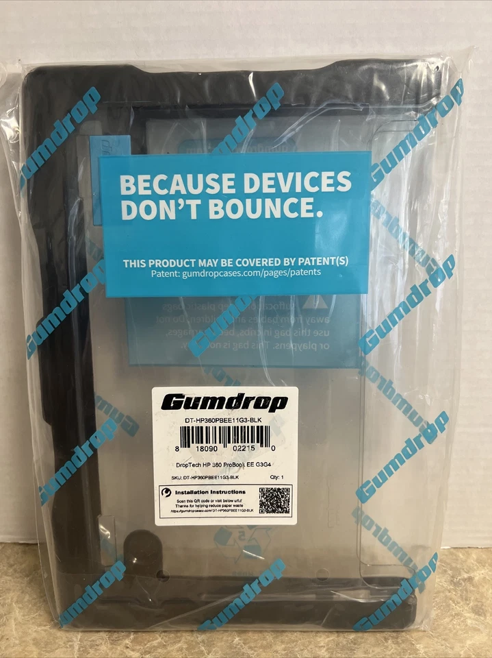 Gumdrop Case Silicone Bumper Black For HP Probook 360 11" EE G3 DT-HP360PBEE11G3 - Image 1 of 1