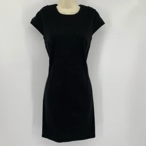 DVF Diane von Furstenberg Pele knit black dress shift LBD fitted Small new 6 - Picture 1 of 5