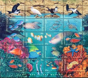 1998 Christmas Island Marine Life Mini Sheet Mint Never hinged, Clean & Fresh - Bild 1 von 1