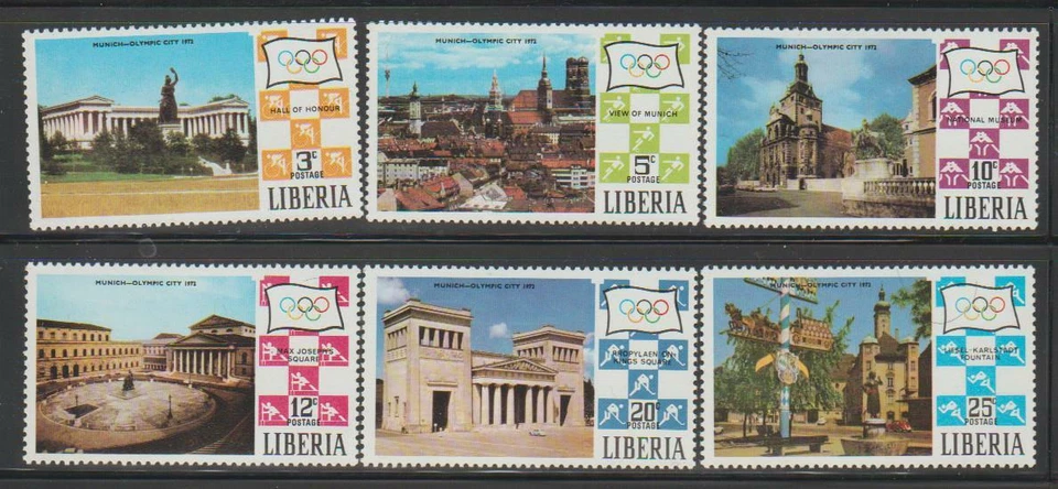 SELLOS DE LIBERIA 1972 VISTAS OLÍMPICAS MNH - MISC21.393 Foto 1 de 1