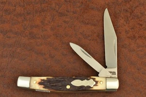 SCHRADE + MADE IN USA UNCLE HENRY STAGLON PREMIUM JACK KNIFE 833UH NICE (19543) - Picture 1 of 5