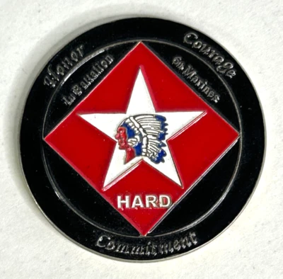 1st Battalion 6th Marines Marjah Afghanistan Operation Moshtarak Challenge Coin - Image 1 of 2
