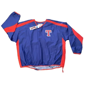 TEXAS RANGERS MLB Majestic Pullover Windbreaker Taschen gesticktes Logo Gr. 2XL - Bild 1 von 21