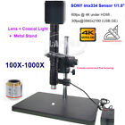 IMX334 4K USB 1000X-4000X C-Mount Coaxial Light Lens Industry Camera Microscope
