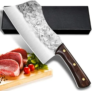 Kitchen Butcher Chef Knife Bone Chopper Carbon Steel Handmade Forged Meat Knives - Picture 1 of 12