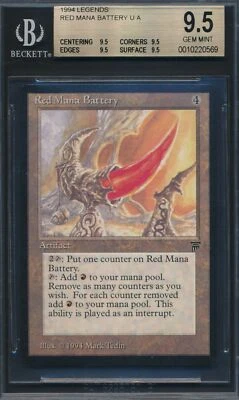 Legends Red Mana Battery BGS 9.5 Graded Magic MTG (0569) - Image 1 of 3