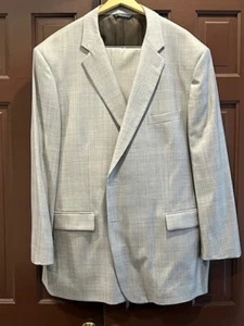 Brooks Brothers 1818 Madison Light Gray Saxxon Wool Suit 52R Italy - Picture 1 of 16