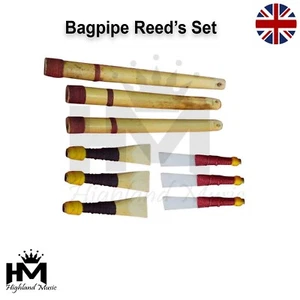 Highland Bagpipe Cane Drones Reeds Bagpipes Practice Chanter Synthetic Reeds Set - Picture 1 of 2