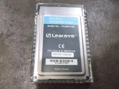 LINKSYS PCMPC100 ETHERFAST 10/100 PC CARD (BIN109) - Image 1 of 4