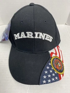 Cappello berretto regolabile Rockpoint Marines bandiera militare USA nuovo con etichetta - Foto 1 di 6