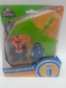Fisher Price Imaginext Jurassic World Park Workers and Pterodactyl Toy Set ~NEW~ - Picture 1 of 5