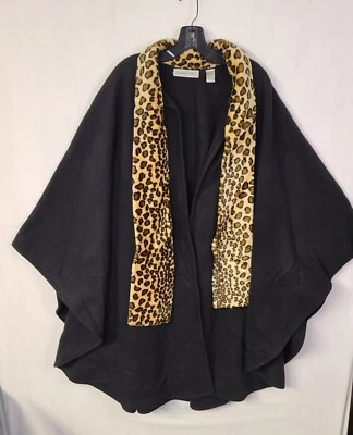 DE COLECCIÓN AMANDA SMITH CAPA IMITACIÓN PIEL LEOPARDO BUFANDA POLAR TALLA ÚNICA Foto 1 de 4