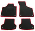 Produktbild - Fußmatten Set für Audi A3 8P + 8PA Sportback Matten Autoteppiche mit Roter Rand