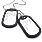 Jewelry Mens Necklace, 2 Tag  Dog Tag Pendant with 68 cm Chain, silver3087