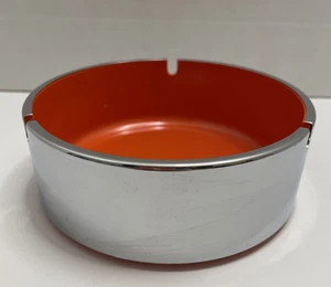 Vintage Isamu Kenosha Maru Trend Orange Silber Kunststoff Modern 6" Aschenbecher NEU - Bild 1 von 3