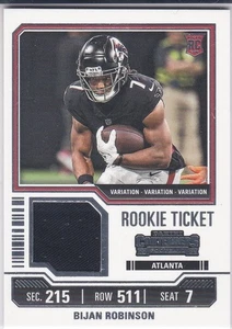 BIJAN ROBINSON ROOKIE CARD 2023 PLAYER-WORN JERSEY Atlanta Falcons Football RC! - Picture 1 of 2