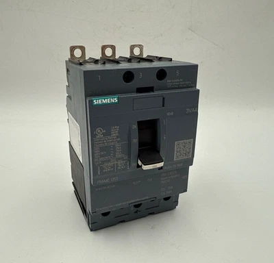 Siemens 3VA4195-4ED34-0AA0 Circuit Breaker 15A 3P 600V 3VA41 15 Amp 3 Pole - Image 1 of 4