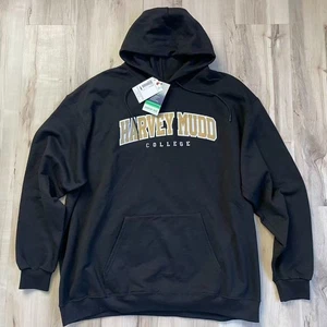NWT Harvey Mudd College Black Embroidered Spell Out Champion Cotton Hoodie 3XL - Picture 1 of 9