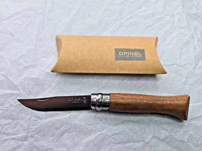Opinel Knives No. 6 Stainless Steel Knife Walnut (2.9" Satin) #6 OP982 - Image 1 of 4