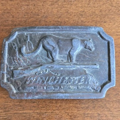 Hebilla de cinturón de metal Winchester 1976 vintage Foto 1 de 4