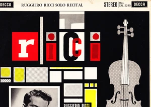 SXL 2240 UK WBG ED1 - RICCI - VIOLIN SONATAS - PROKOFIEV BARTOK HINDEMITH VG/EX - Picture 1 of 2