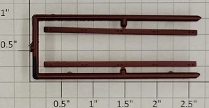S-Helper 652-04-04-RO Red Oxide Bottom Door Guide Sprue (Set of 2) - Picture 1 of 2