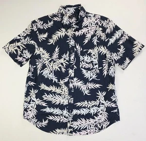 Camisa Club Monaco Calce Ajustado Talla Grande Para Hombre Negra Floral Manga Corta Con Botones - Imagen 1 de 10