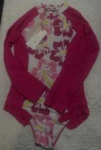 Grace Karin Mädchen Langarm Badeanzug Rosa Größe 10 - Bild 1 von 3