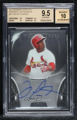 2013 Bowman Sterling Prospect Auto Oscar Taveras #BSAP-OT BGS 9.5 GEM MINT Auto - Image 1 of 2