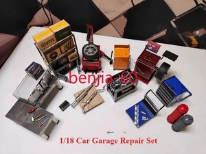 Diorama 1/18 Car Garage Repair Props Model Workshop Tool Scene Display Model Toy - Picture 1 of 21