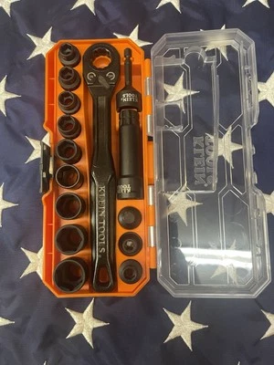 Klein Tools 65400 KNECT 15-Piece Pass Through Socket Set SAE Impact Rated - Image 1 of 4