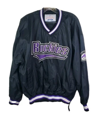 Jaqueta Pulôver Quebra-Vento Vintage Starter Colorado Rockies MLB Tamanho Grande  - Imagem 1 de 4