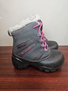 Columbia Schneestiefel Jugend Größe 9 wasserdicht Omni-Grip Winter Fell warme Schuhe - Bild 1 von 6