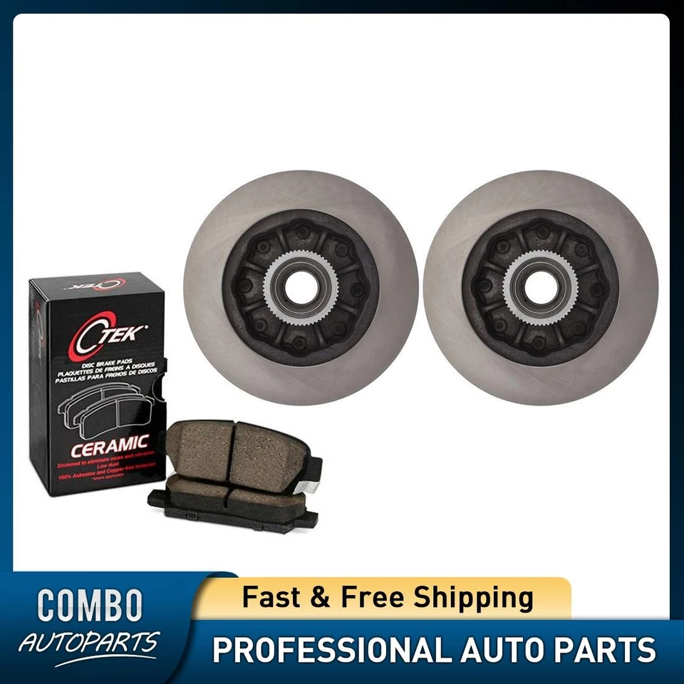 Front Disc Brake Pad Set Disc Brake Rotor fits 1995-2000 Chevrolet C2500 - Image 1 of 4