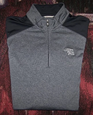 CUTTER & BUCK 1/4 Zip Pullover Sweater Shirt TORREY PINES GOLF CLUB  Size M Navy - Image 1 of 4