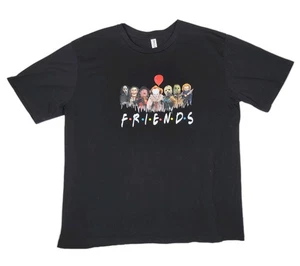 Camiseta Personajes de Terror "Amigos" Talla XL NUEVA SIN ETIQUETAS Negra Películas de Halloween Divertida  - Imagen 1 de 7