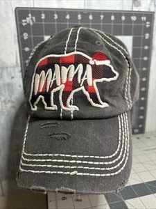 Kbethos Vintage Mama Bear W/ Santa Hat Distressed Stitch Baseball Cap - Picture 1 of 9